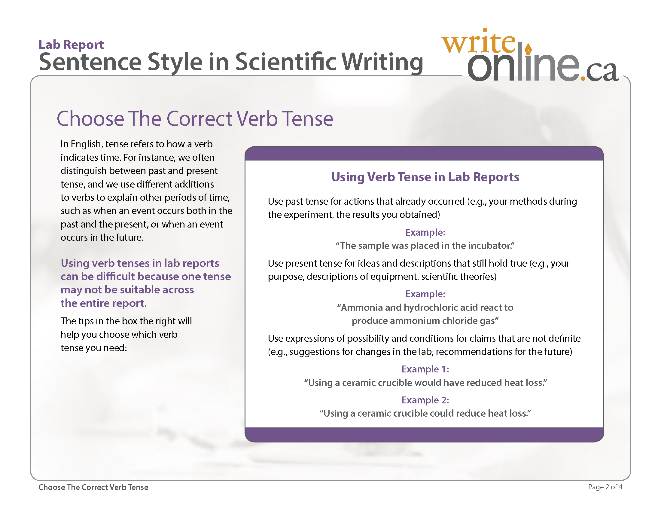 Write Online Lab Report Writing Guide Resources