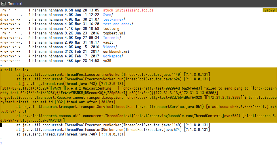 Working with log files in Emacs