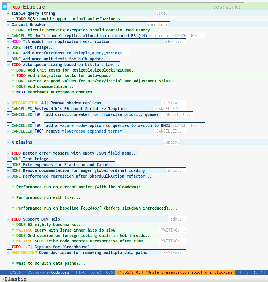 Clocking time with Orgmode