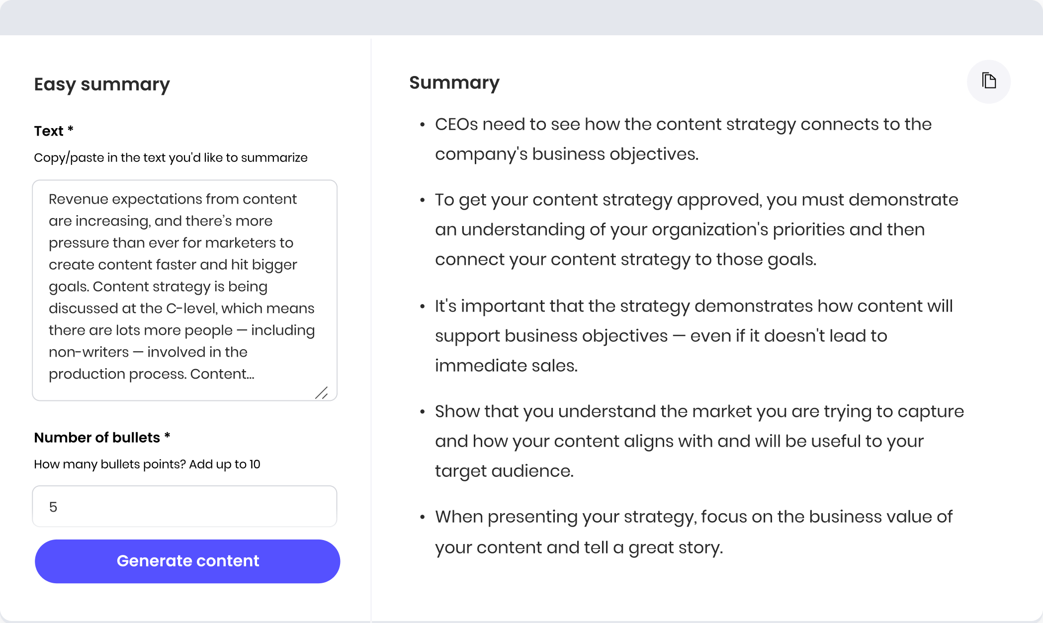 Summary Writing Template