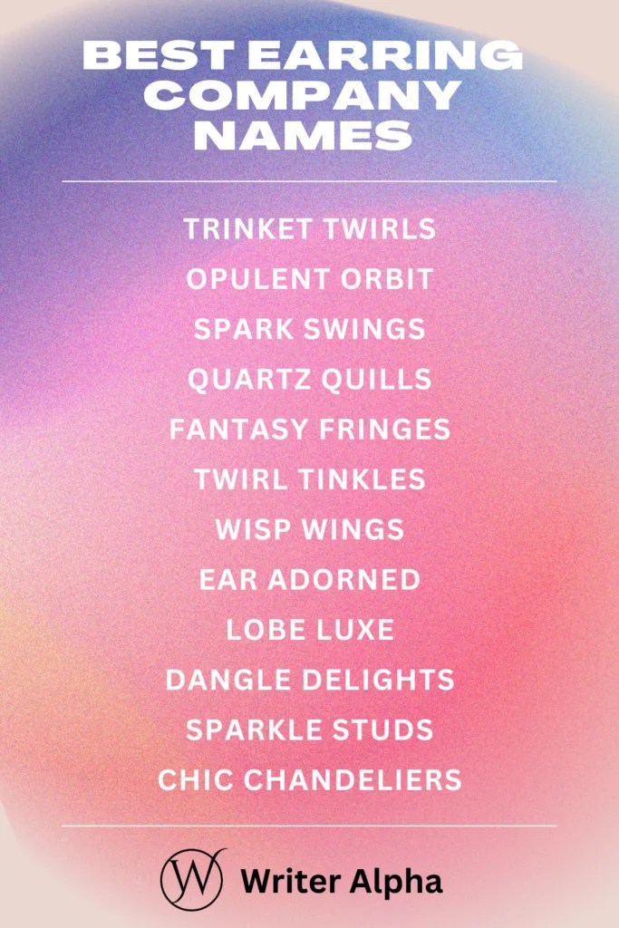 3000+ Earring Business Names + Free AI Business Name Generator