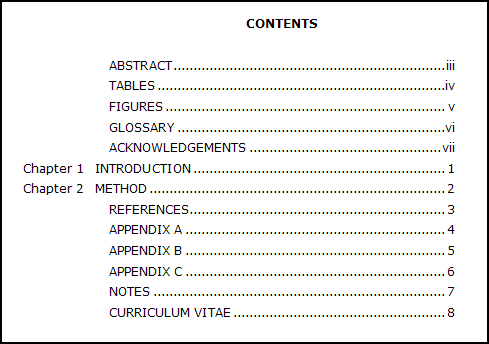 Apa Table Of Contents Research Paper . Apa format research paper table of contents
