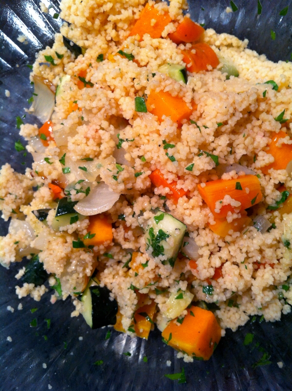 Couscous with roasted vegetables. writes4food