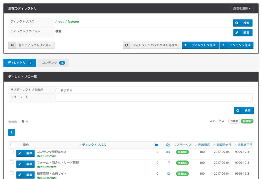 ディレクトリ一覧_コンテンツ管理(CMS) CMSを導入するならライトワイヤード：CMSにデジタルマーケティング