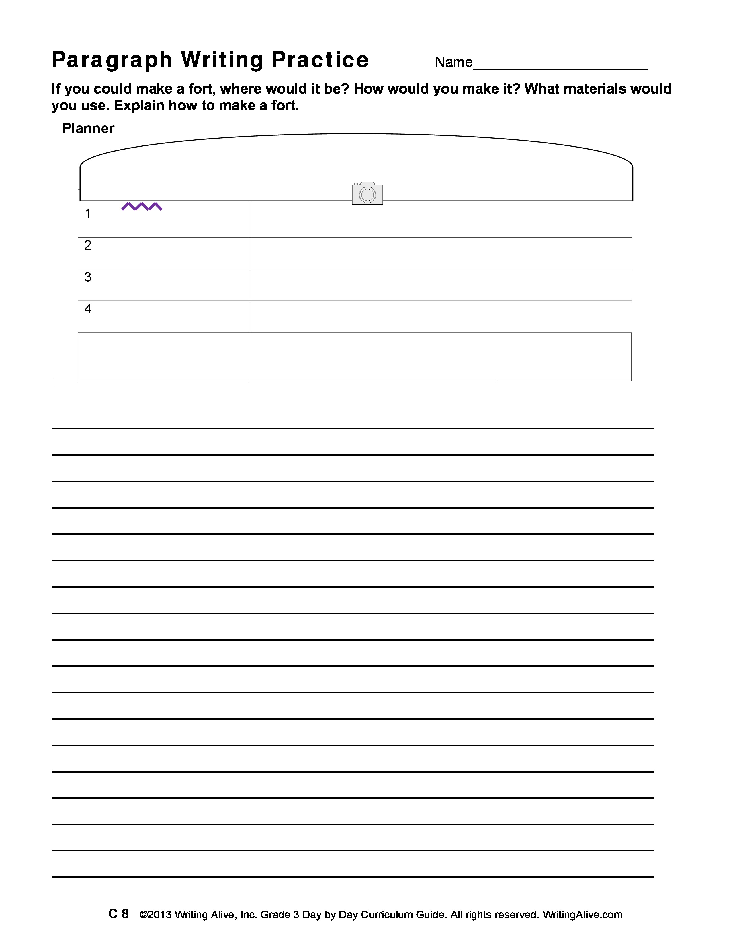 Paragraph Writing For 3rd Graders: grade 3 paragraph writing worksheets