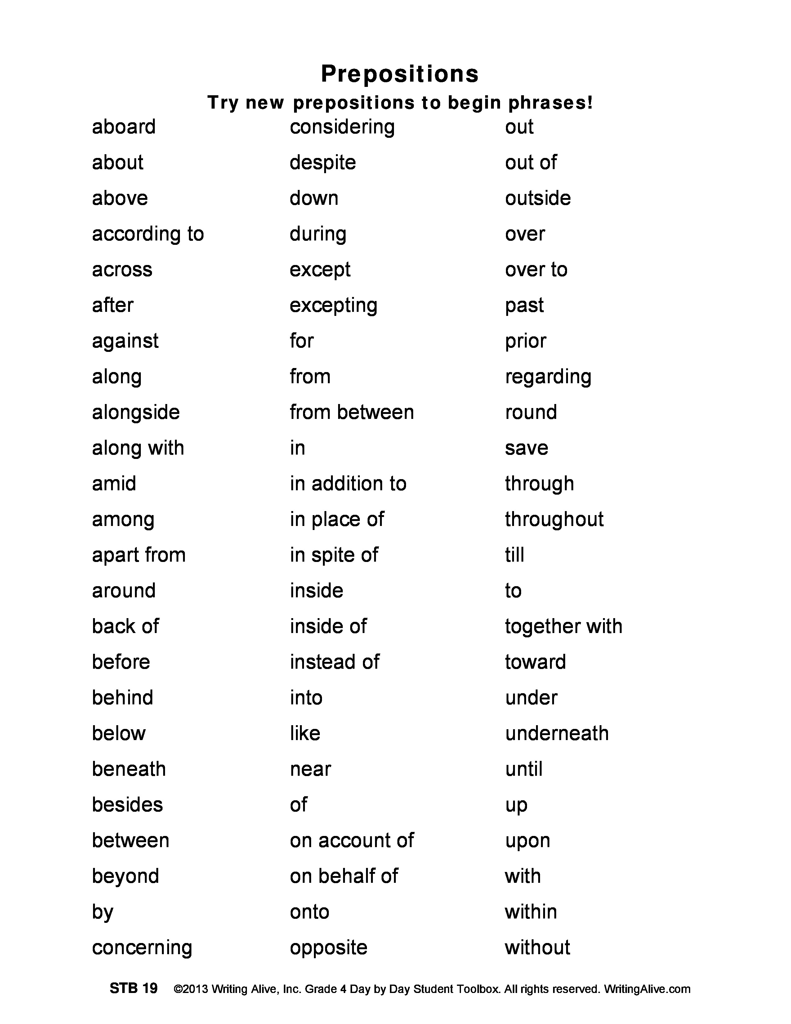 Common Prepositional Milesia