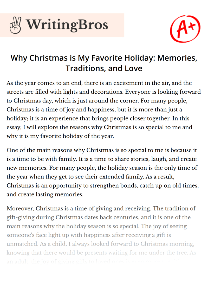 Why Christmas is My Favorite Holiday Memories, Traditions, and Love