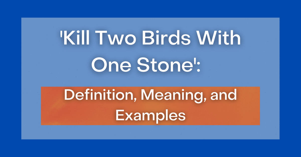 ‘Kill Two Birds With One Stone’ Definition, Meaning and Examples