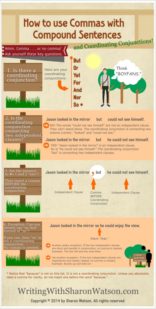 How to Use Commas in Compound Sentences with Coordinating Conjunctions