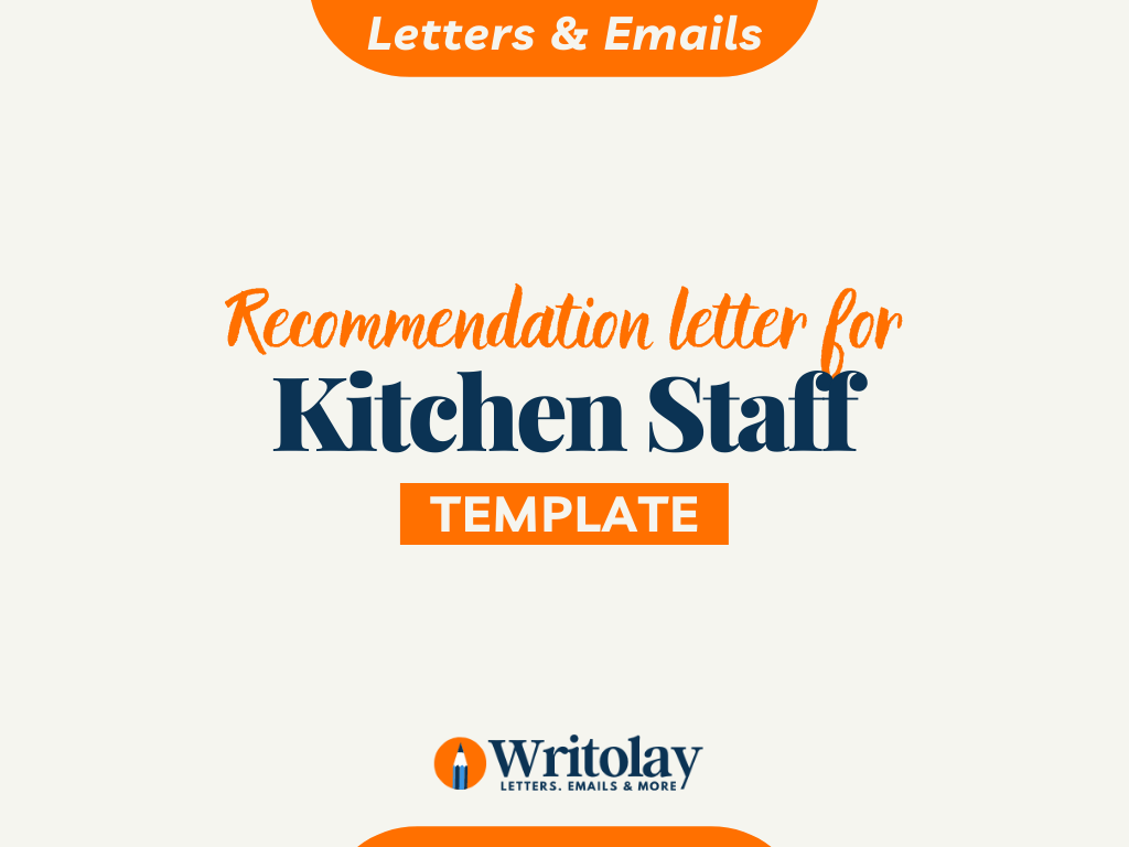 Kitchen Staff Letter 4 Free Templates Writolay