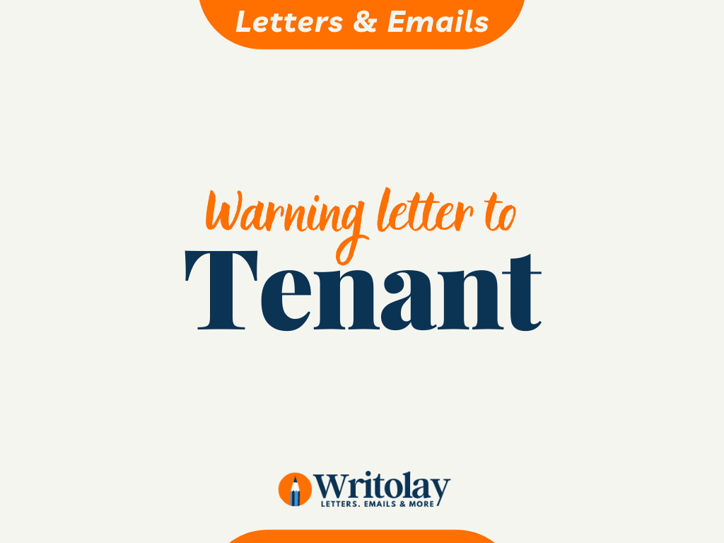 Tenant Warning Letter Template