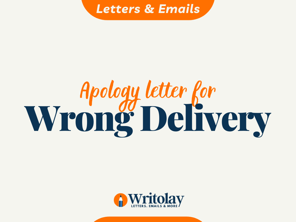 Apology Letter for Wrong Delivery 4 Types Templates