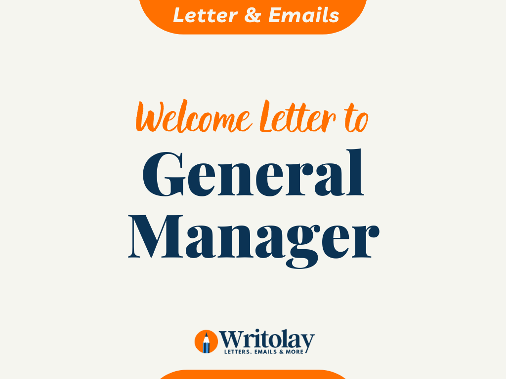 General Manager Letter Template