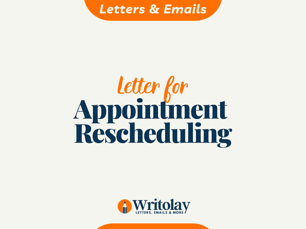 An Appointment Rescheduling Letter