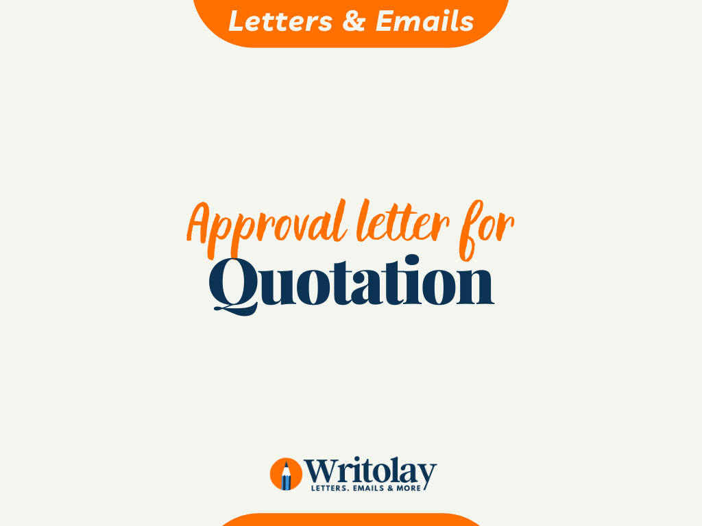 Quotation Approval Letter