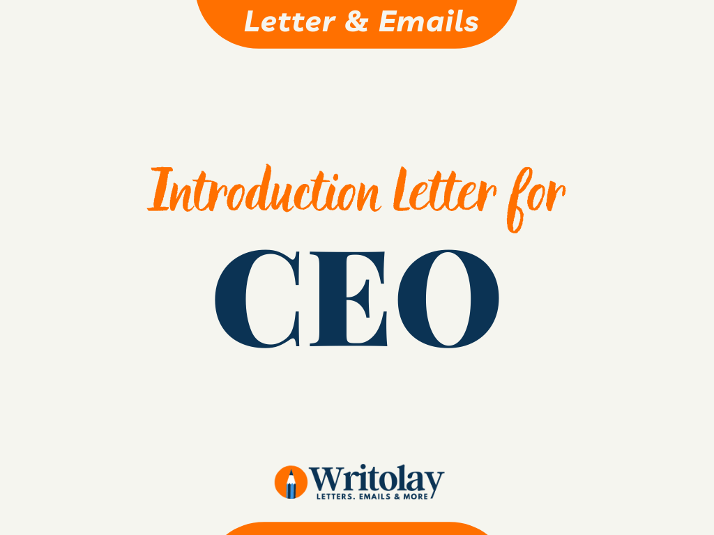 Ceo Introduction Letter Template