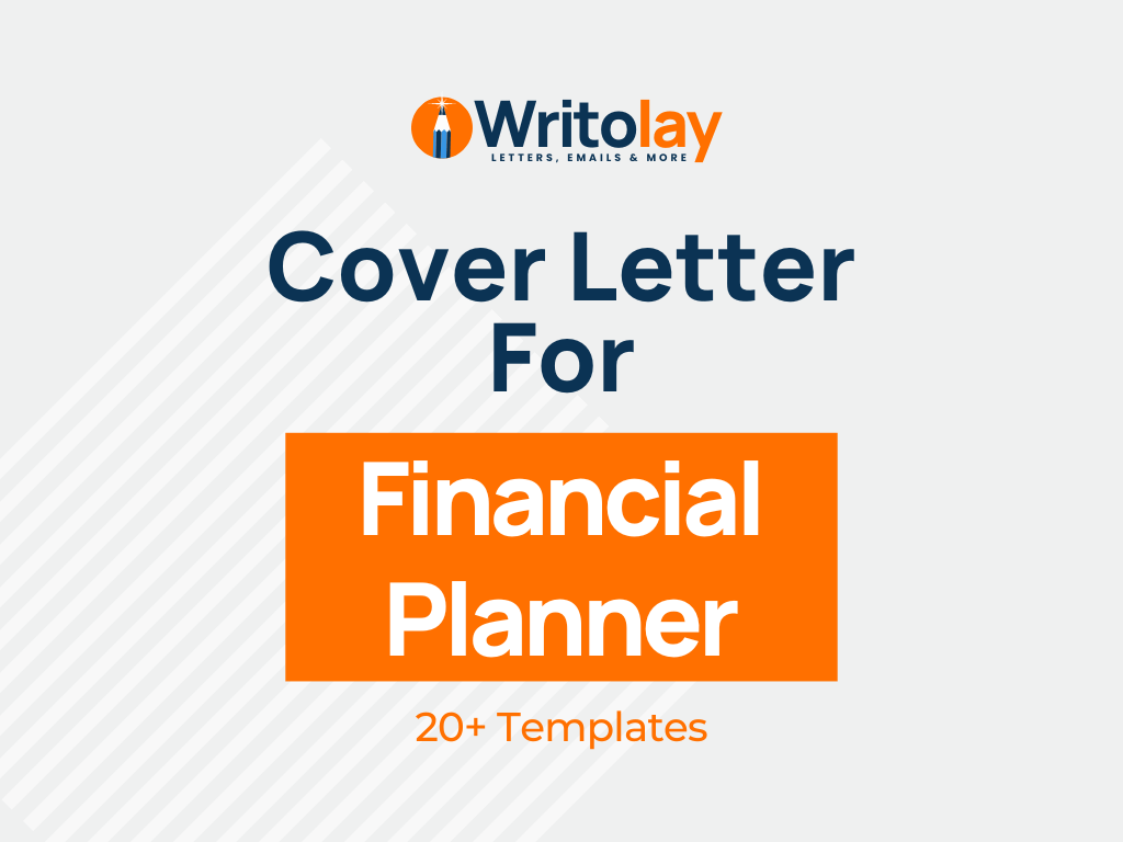 Financial Planner Cover Letter 4 Templates Writolay