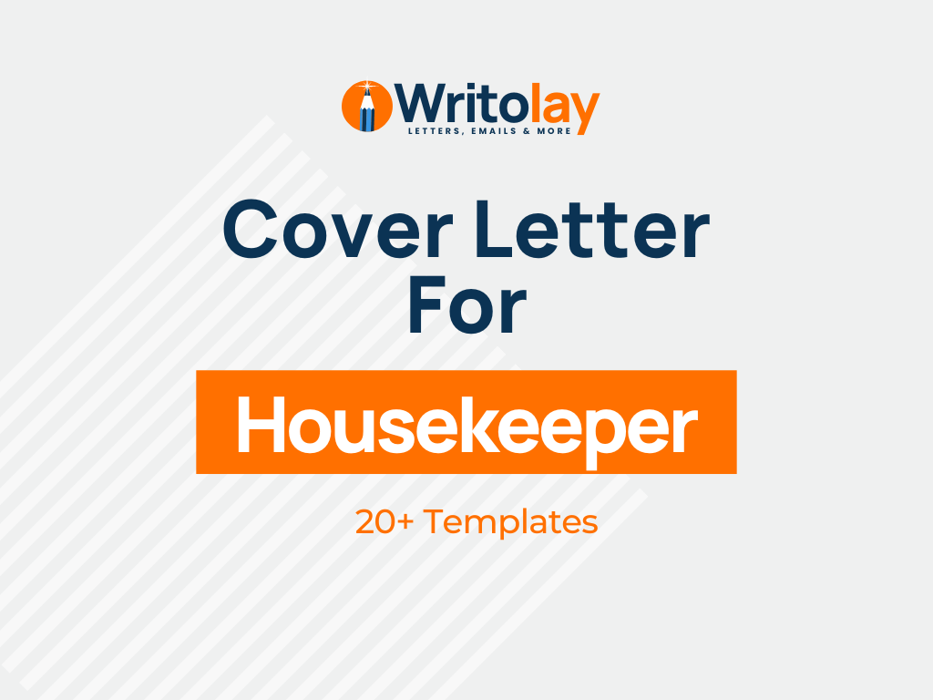 Housekeeper Cover Letter Example 6 Templates