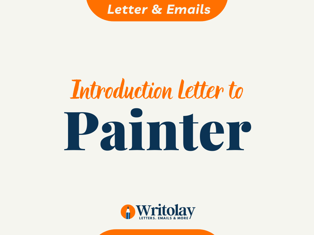 Painter Introduction Letter Template