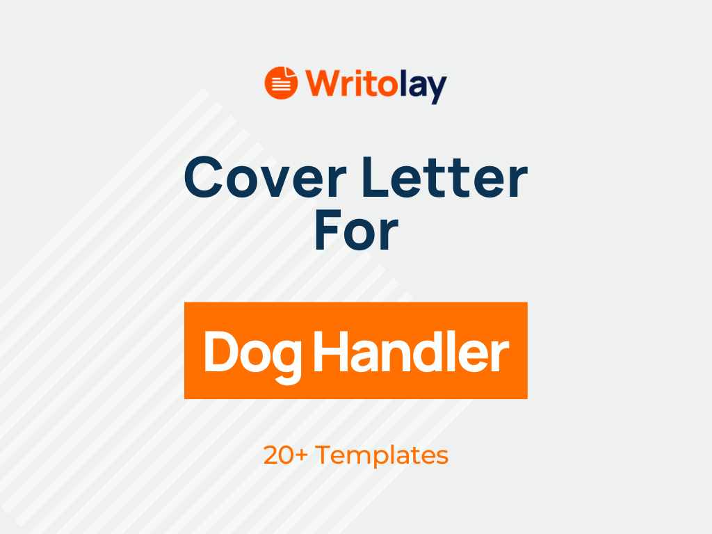 Dog Handler Cover Letter Samples 4 Templates Writolay