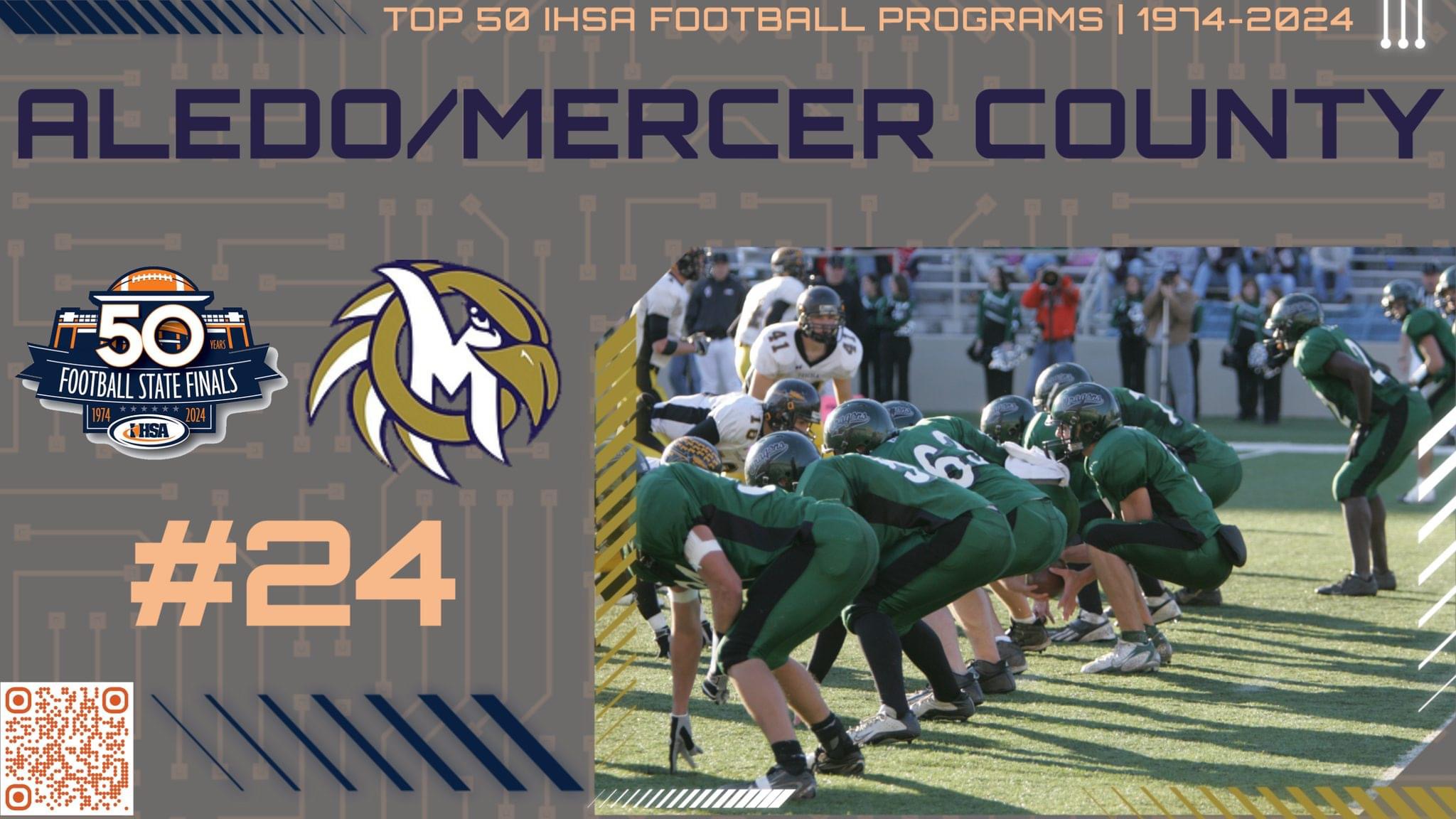 Aledo/Mercer County Football Program Tabbed As No. 24 In IHSA Top50