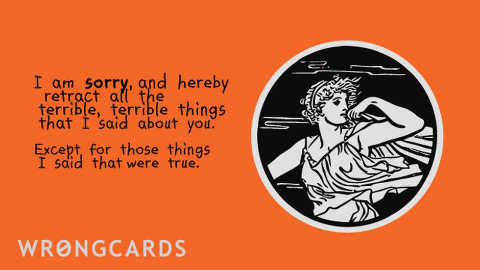 Free Apology Ecards Sincerely Insincere Remorse