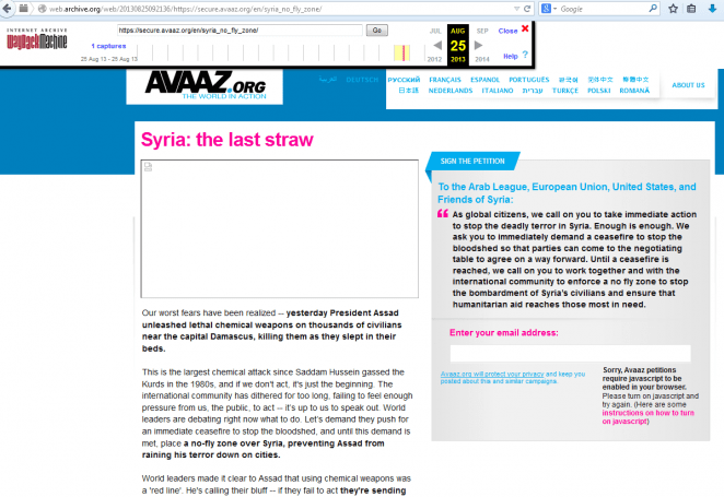 AvaazSyriaScreenshot