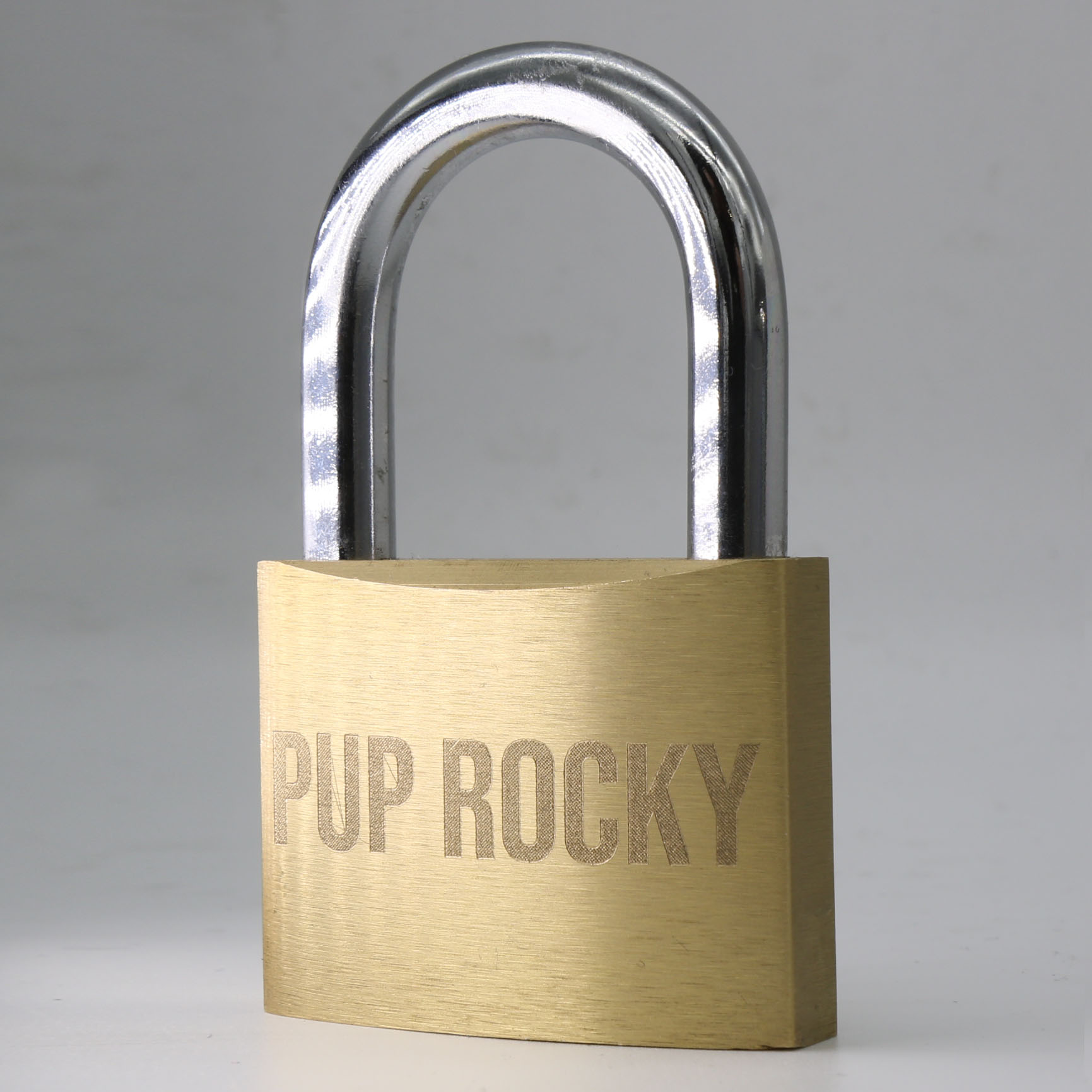 Engraved Brass Padlock Wruff Stuff
