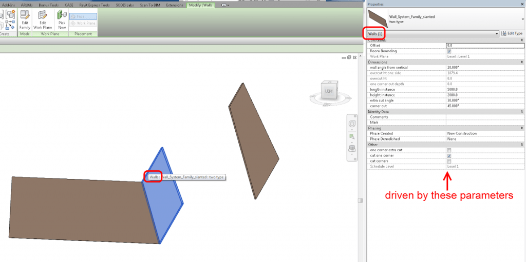 Three ways to Model a Slanted or Tilted Wall in Revit (download) » What