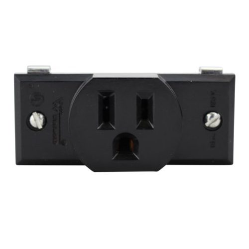 Wiremold 2127GA Grounding Receptacle 3Wire, 15A, 125V