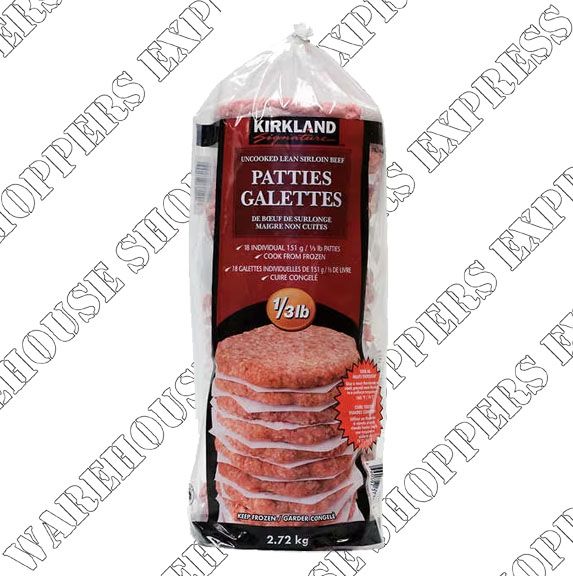 Kirkland Signature Sirloin Beef Patties Warehouse Shoppers Express