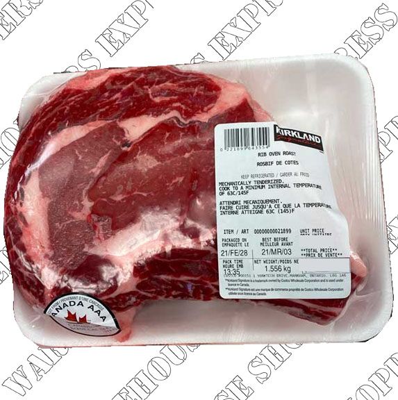Kirkland Signature Rib Roast Warehouse Shoppers Express