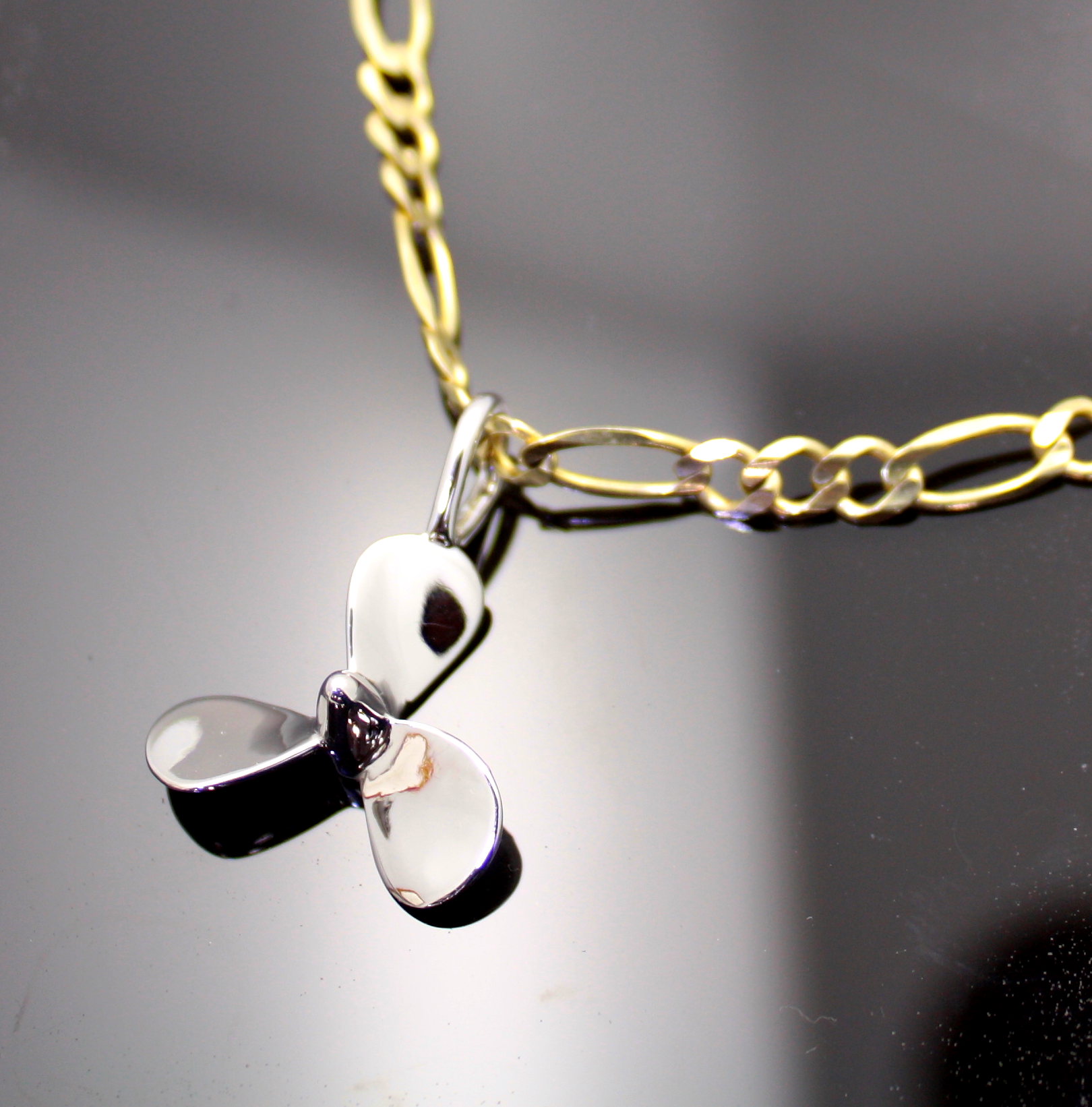 Nautical Propeller Pendant White Gold W SCOTT FORREST GEMSTONES