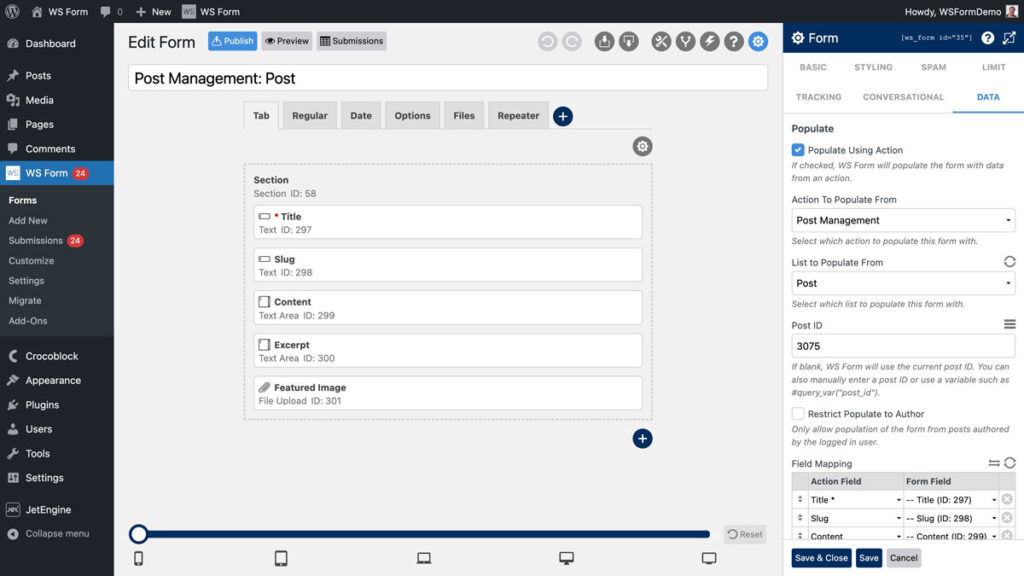 Build a WordPress Form with the JetEngine Plugin - WS Form