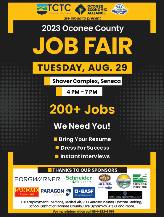Dress for Success! The Oconee Job Fair is Today! 94.1 The Lake / WSNW