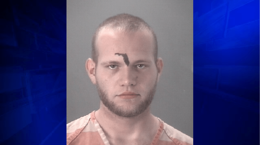 Florida man with Florida tattoo on forehead arrested for calling 911 to