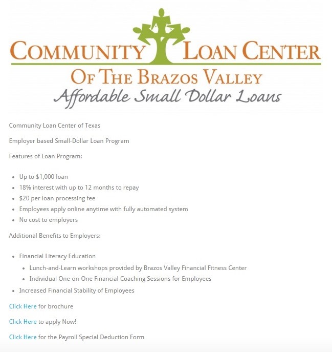 Brazos Valley Community Loan Center Receives Major Grant WTAW