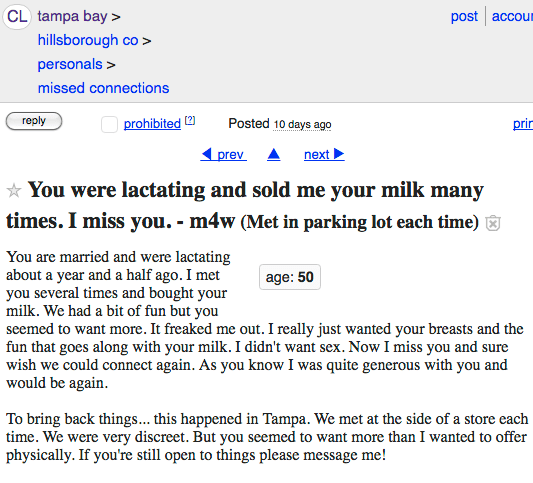 Missed Connections Tampa Bay