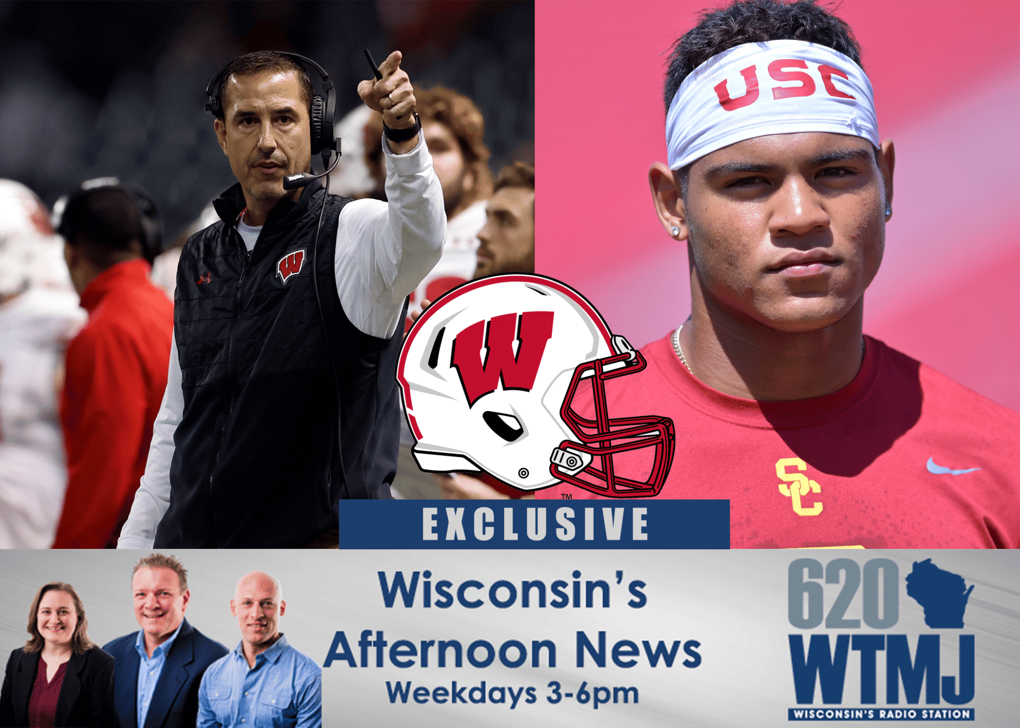 Wisconsin football coach Luke Fickell joins WAN, Williams commits