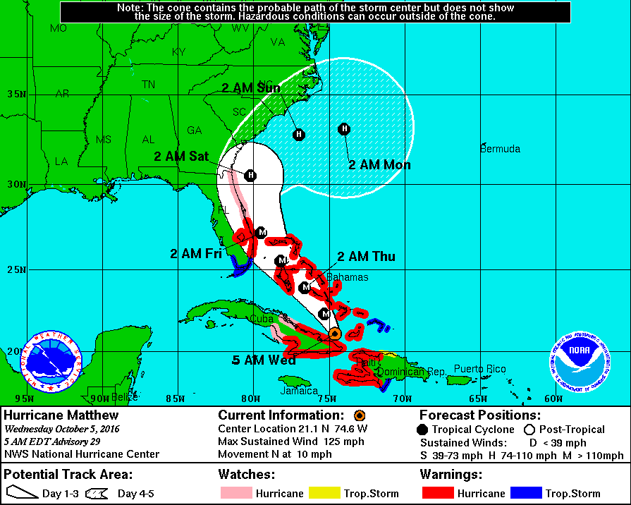 Latest models Hurricane Matthew to stay south of DC area WTOP