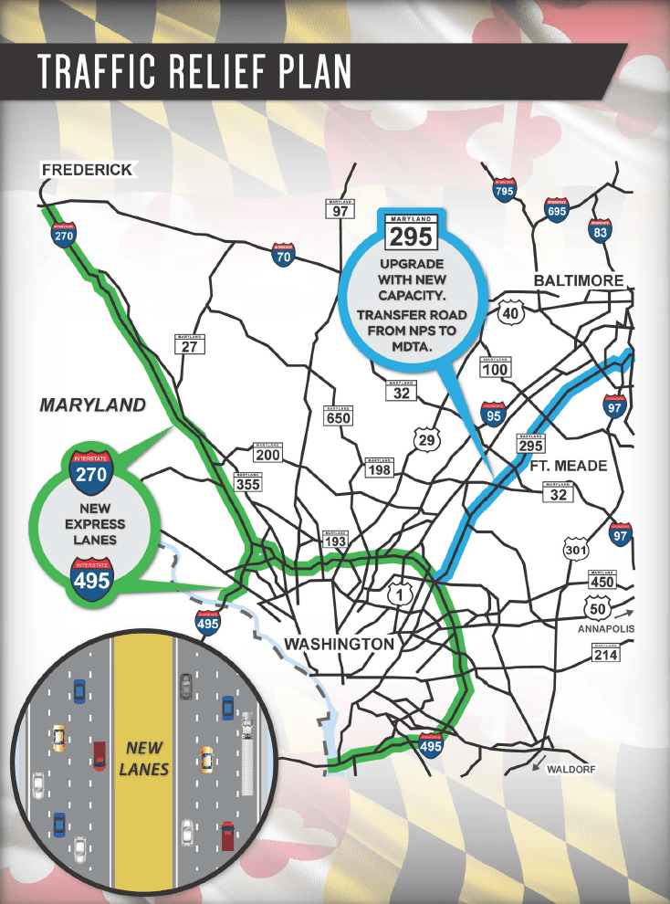 Hogan proposes 9B plan to add new lanes to Beltway, 270 and BW Parkway