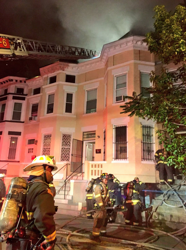 Family of 5 displaced after fire tears through Columbia Heights house