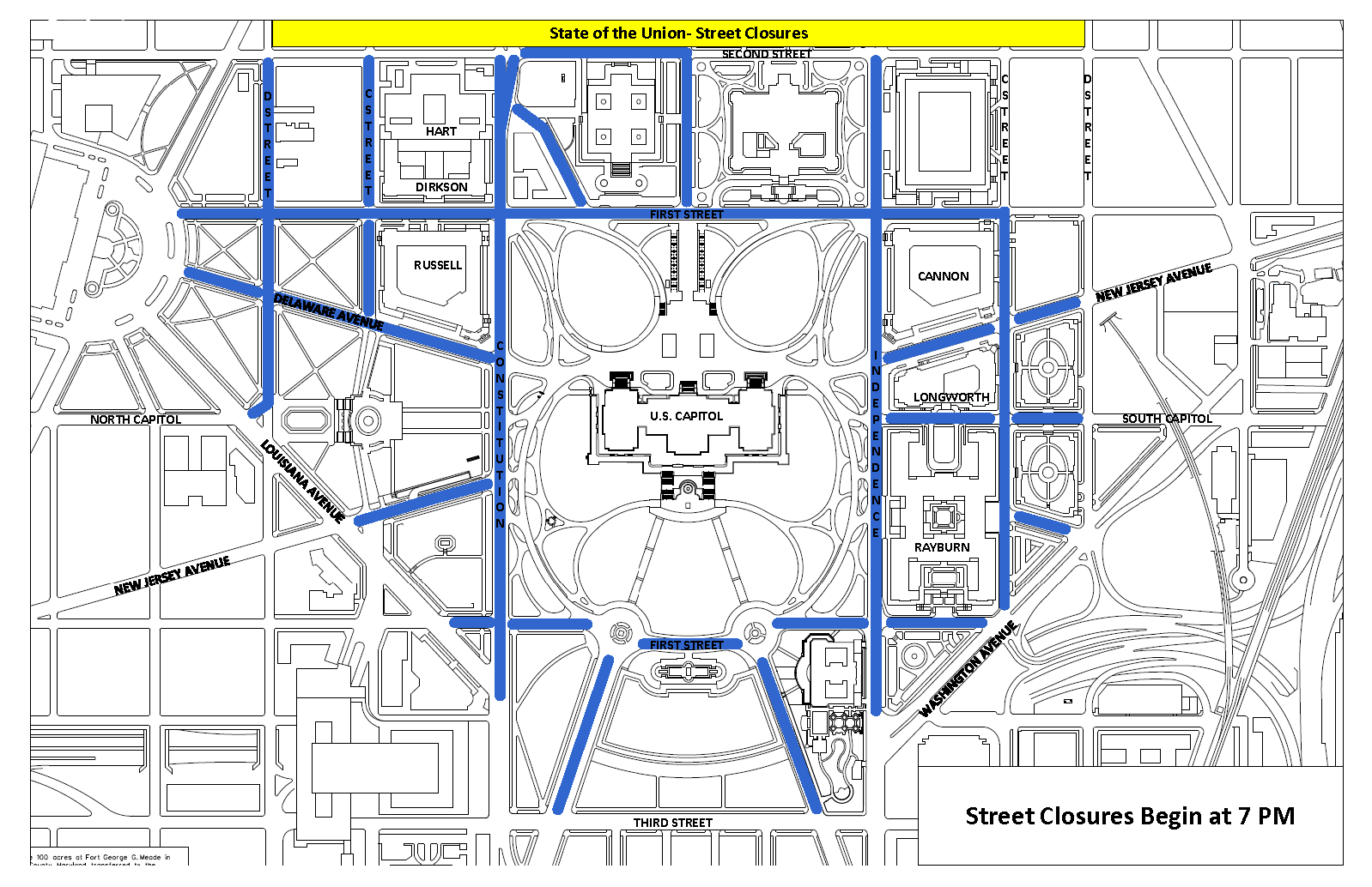 Road closures for the 2019 State of the Union address WTOP News