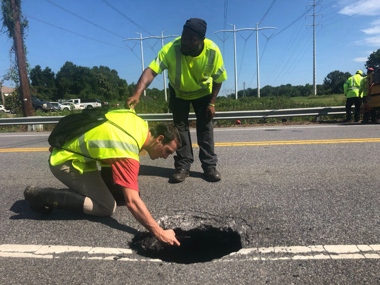 Large sinkhole on Md. 214 expected to cause delays WTOP News