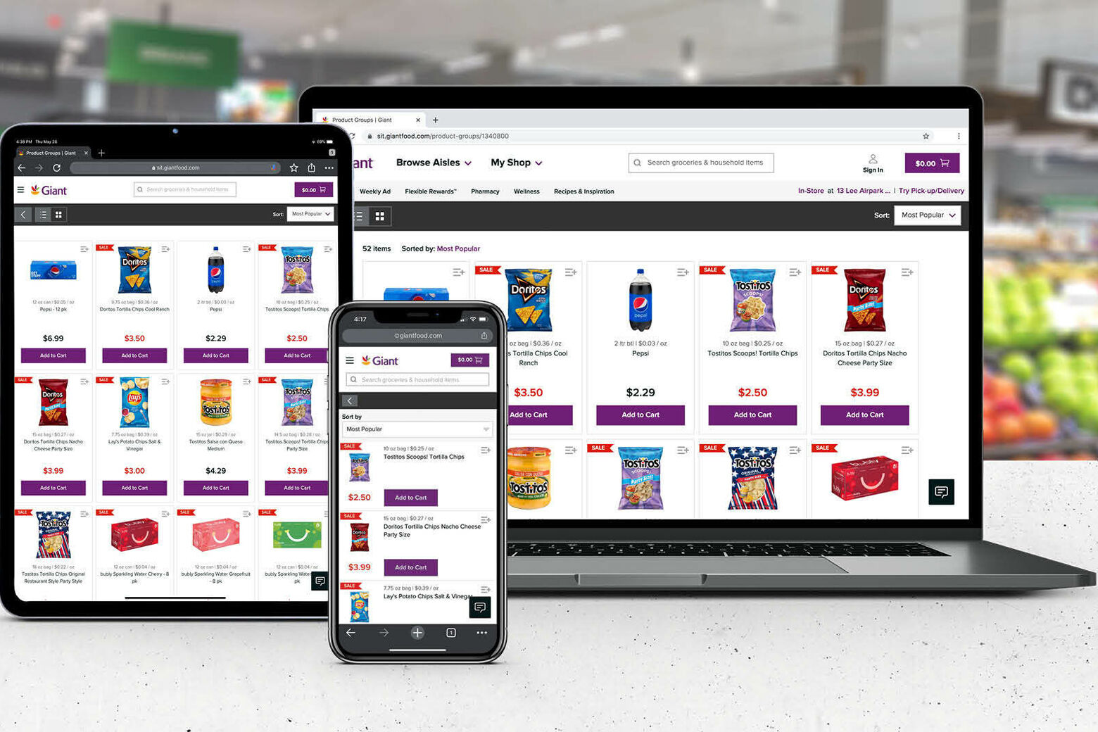 Giant integrates Peapod users in new online and mobile shopping