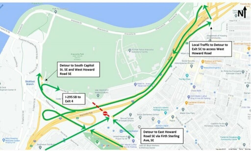 Dc Road Closures This Weekend Map Weekend Road and Rail Detours off I66, corridor work in DC, Purple