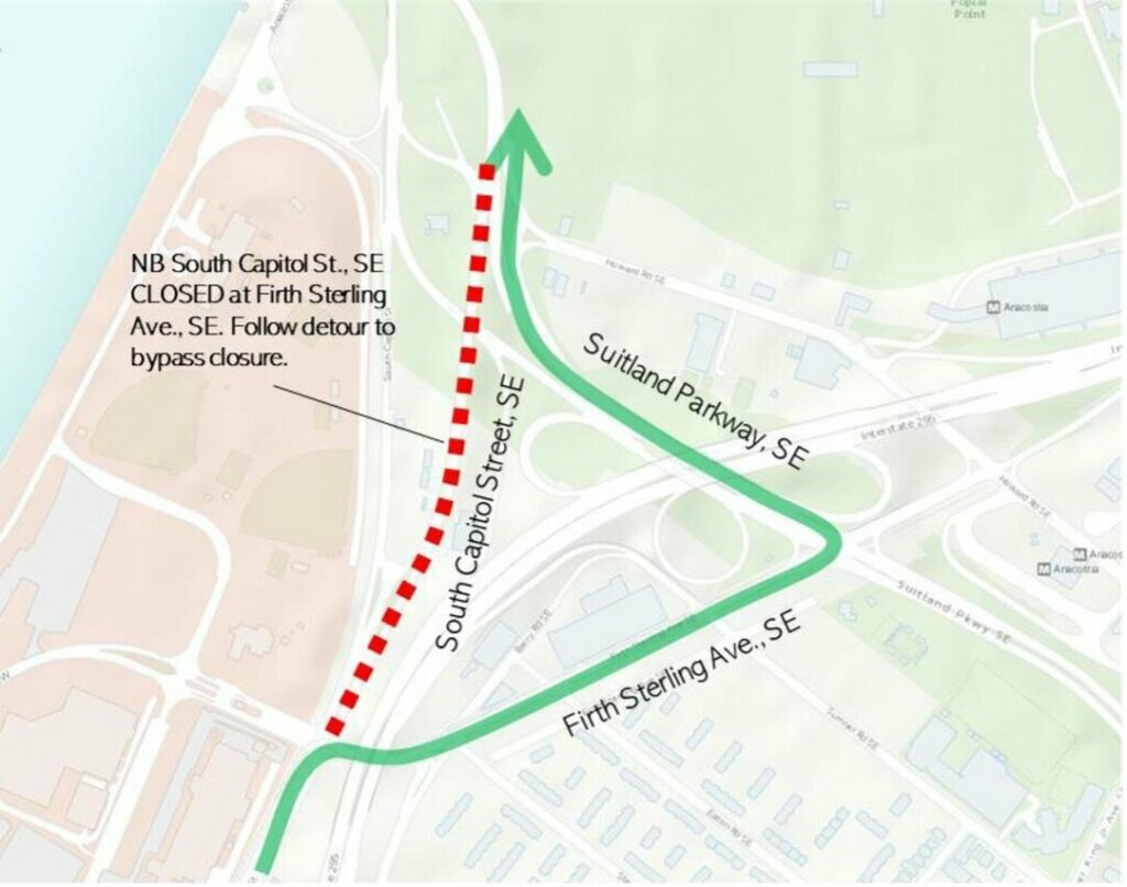 Dc Road Closures This Weekend Map Weekend Road and Rail Detours off I66, corridor work in DC, Purple