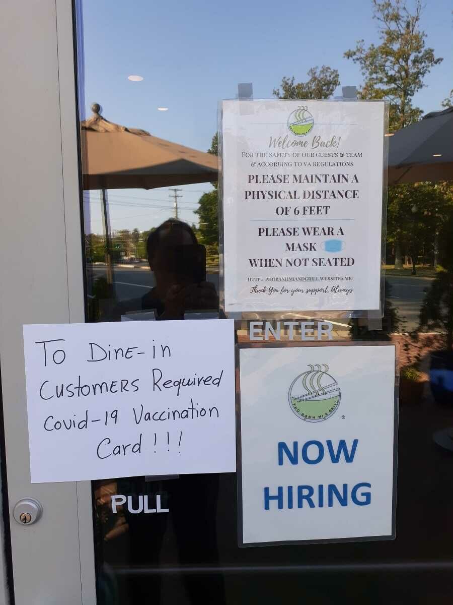 No COVID19 vaccination, no dining in at one Fairfax restaurant WTOP News
