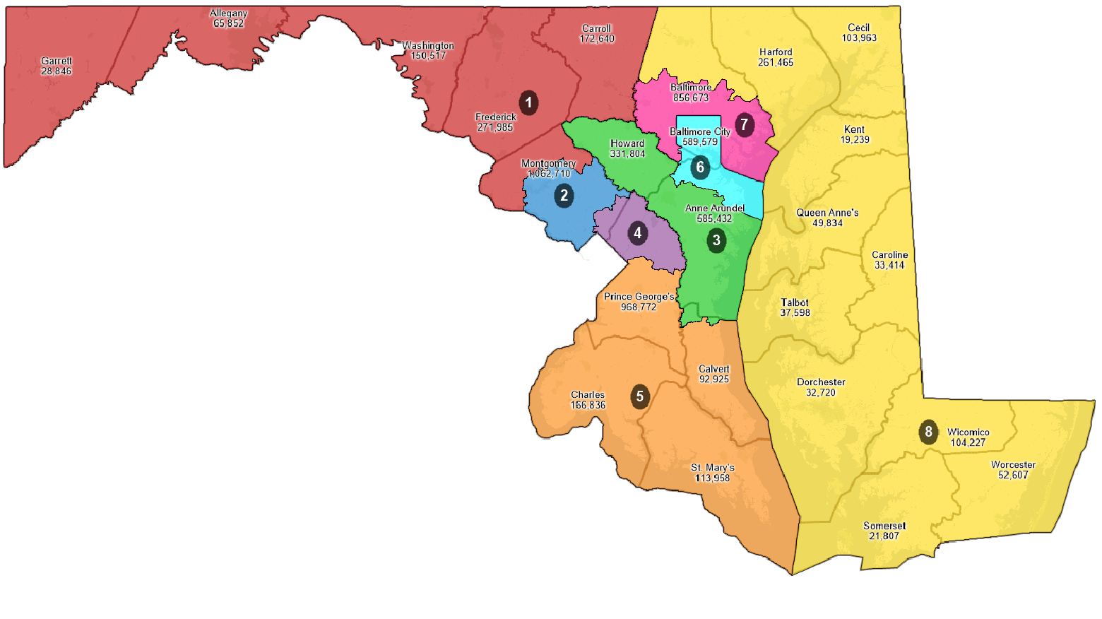 Maryland Citizens Redistricting Commission draws draft congressional