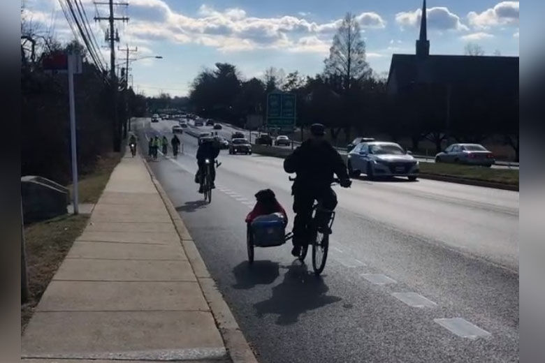 ‘So much safer now’ Bicyclists ride new bike lanes on Old